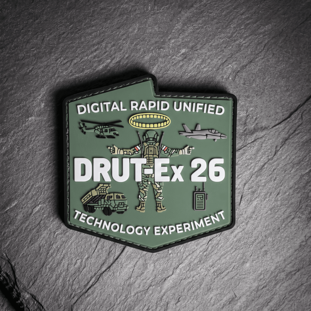digital rapid unified drute-ex-26 technology experiment naszywka z logo